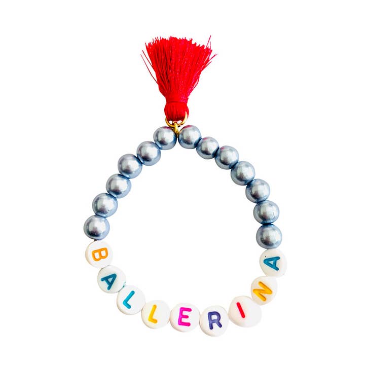 Girls Pearl Ballerina Bracelet with Tassel for wholesale by Sadie’s Moon