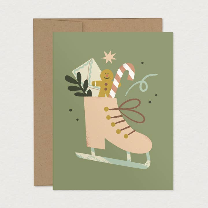 Ice Skating Greeting Card - Christmas Card and other Purchase Wholesale skop. Free Returns & Net 60 Terms on Faire trending on Faire.