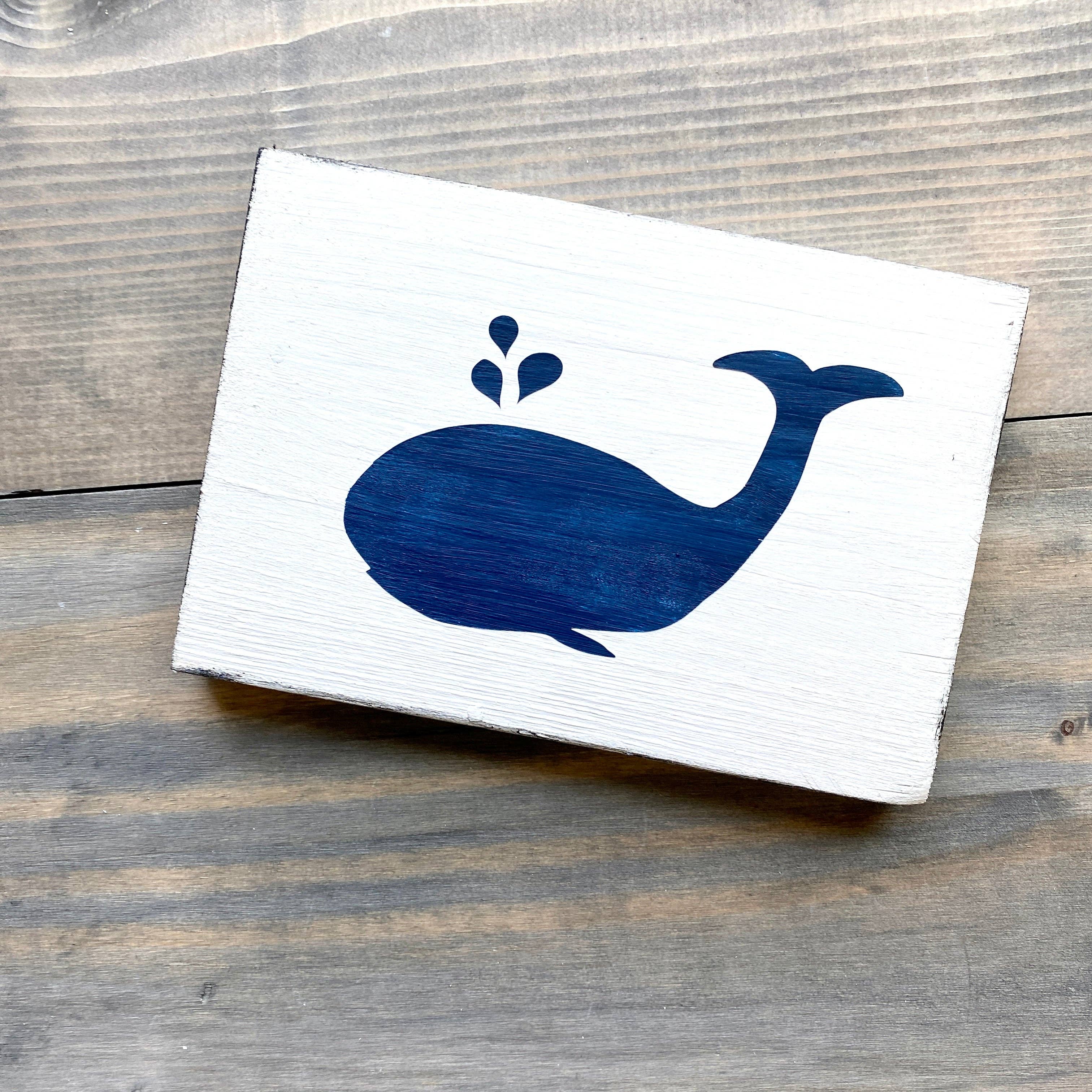 Anchored Soul Designs - Vente Pancarte - Whale Sign, maison de plage nautique, design moderne de maison côtière1