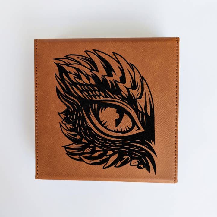 NTSD Gaming and Bookish Goods - Wholesale Dice - The Roving Eye - D&D - Vegan Leather Dice Box