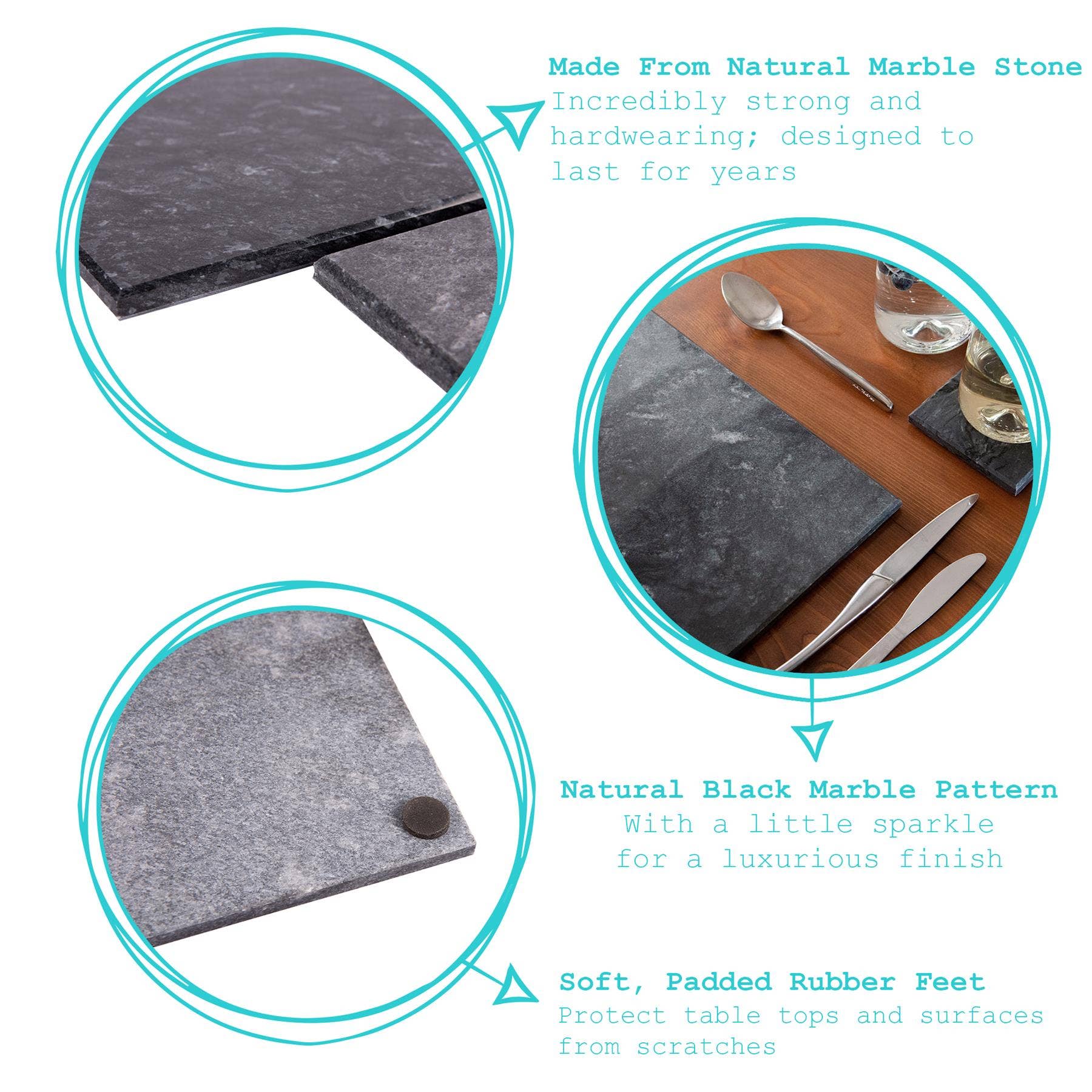 Rinkit Ltd - Wholesale Cutting Board - Marble Rectangle Chopping Board - 30cm x 20cm3