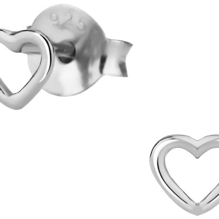 Sterling Silver Small Heart Earrings for wholesale by Penny & Piper