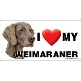 SJT Enterprises, Inc. – Großhandel Magnete – Weimaraner... I (heart) my - 4 x 8 Zoll Automagnet -