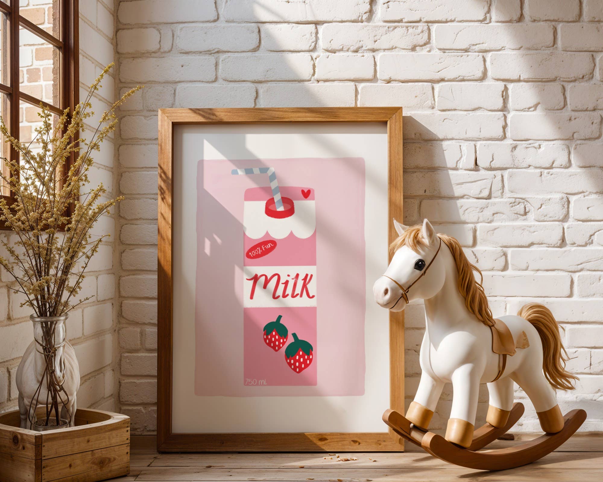 Emmy James Studio - Wholesale Art Print - Strawberry Milk Art Print4