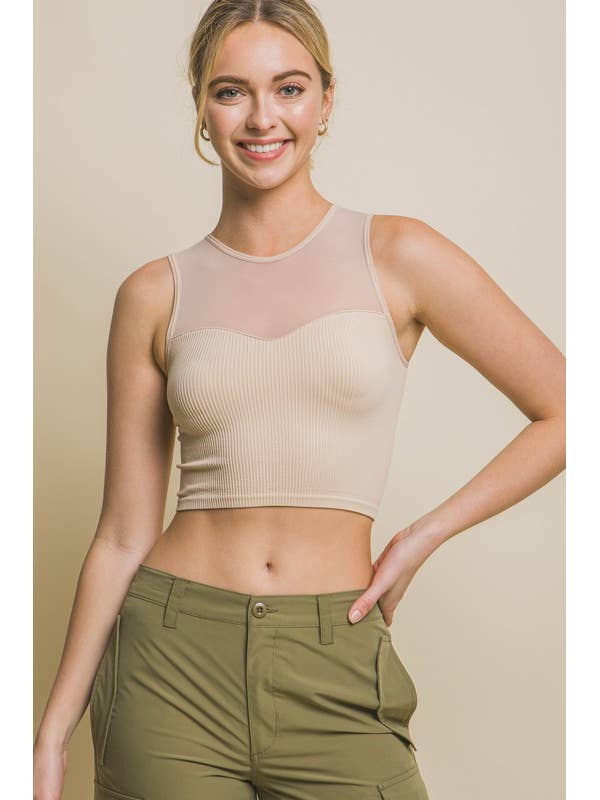 Haut court en maille sans manches - Confort respirant pour la vente par MintChoco