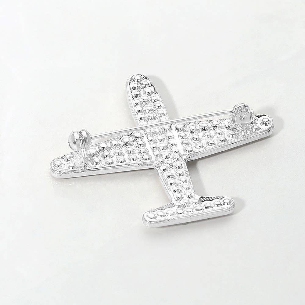 Sensibling Corp. - Wholesale Brooch - Rhinestone Embellished Airplane Pin Brooch5