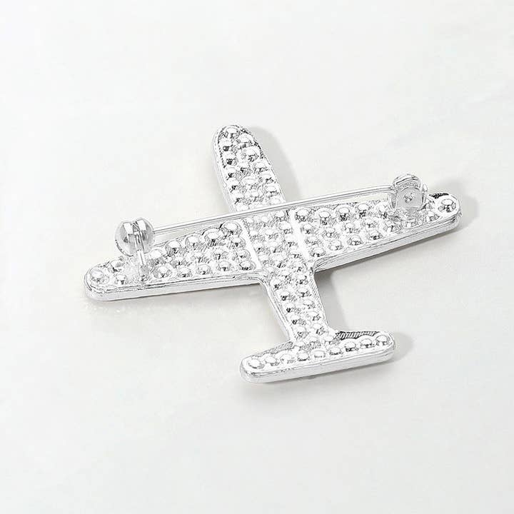Sensibling Corp. - Wholesale Brooch - Rhinestone Embellished Airplane Pin Brooch5