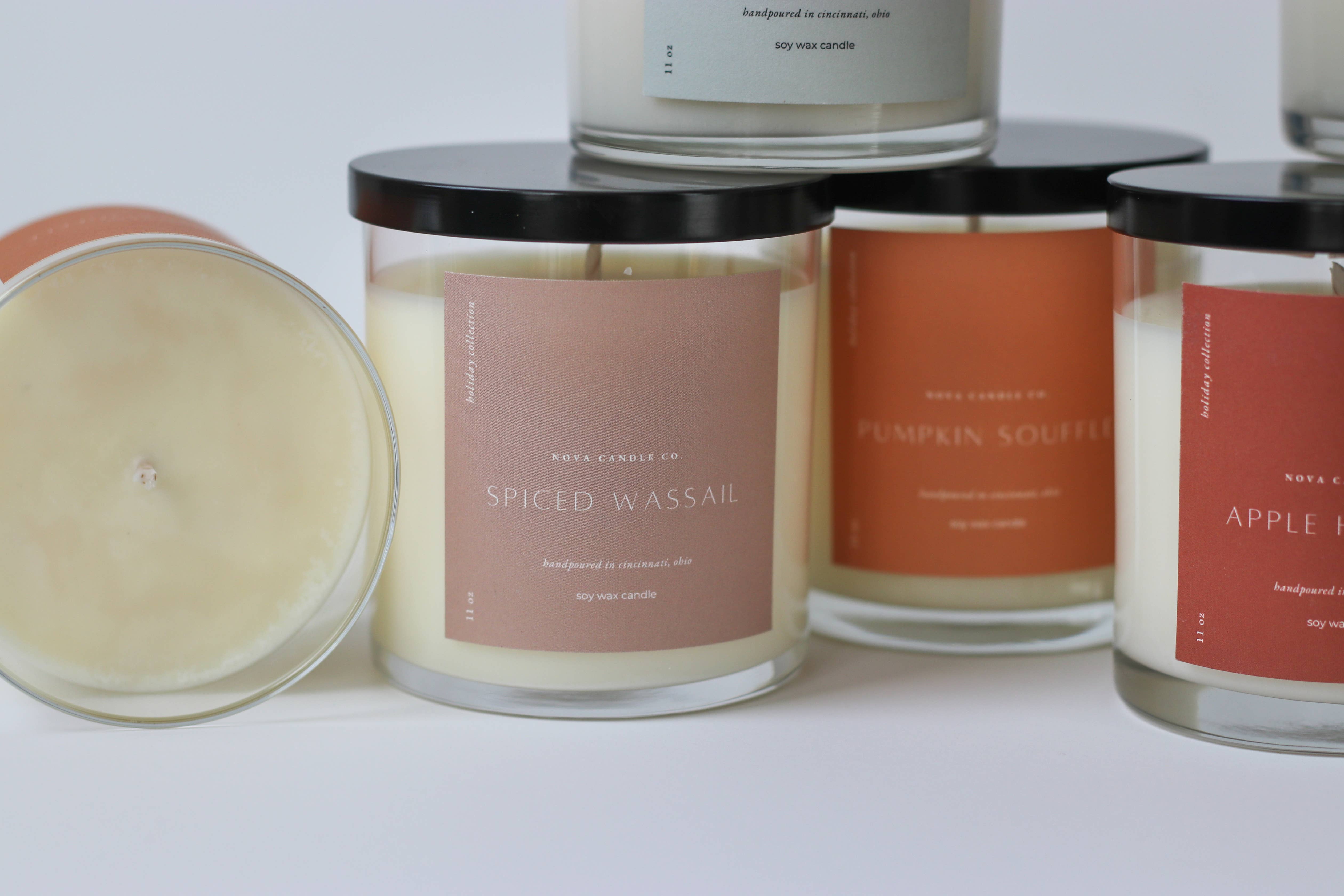 Nova Candle Co - Wholesale Jar/Filled Candle - Soy Wax Candle | Classic Glass Jar (Holiday Edition)1