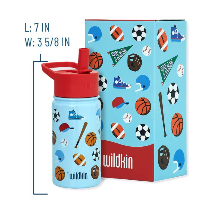 Wildkin - Wholesale Water Bottle - Game On 14 oz Stainless Steel Water Bottle3