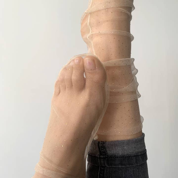 sockette - Wholesale Socks – Women's - Camille - Women's sequined tulle socks4