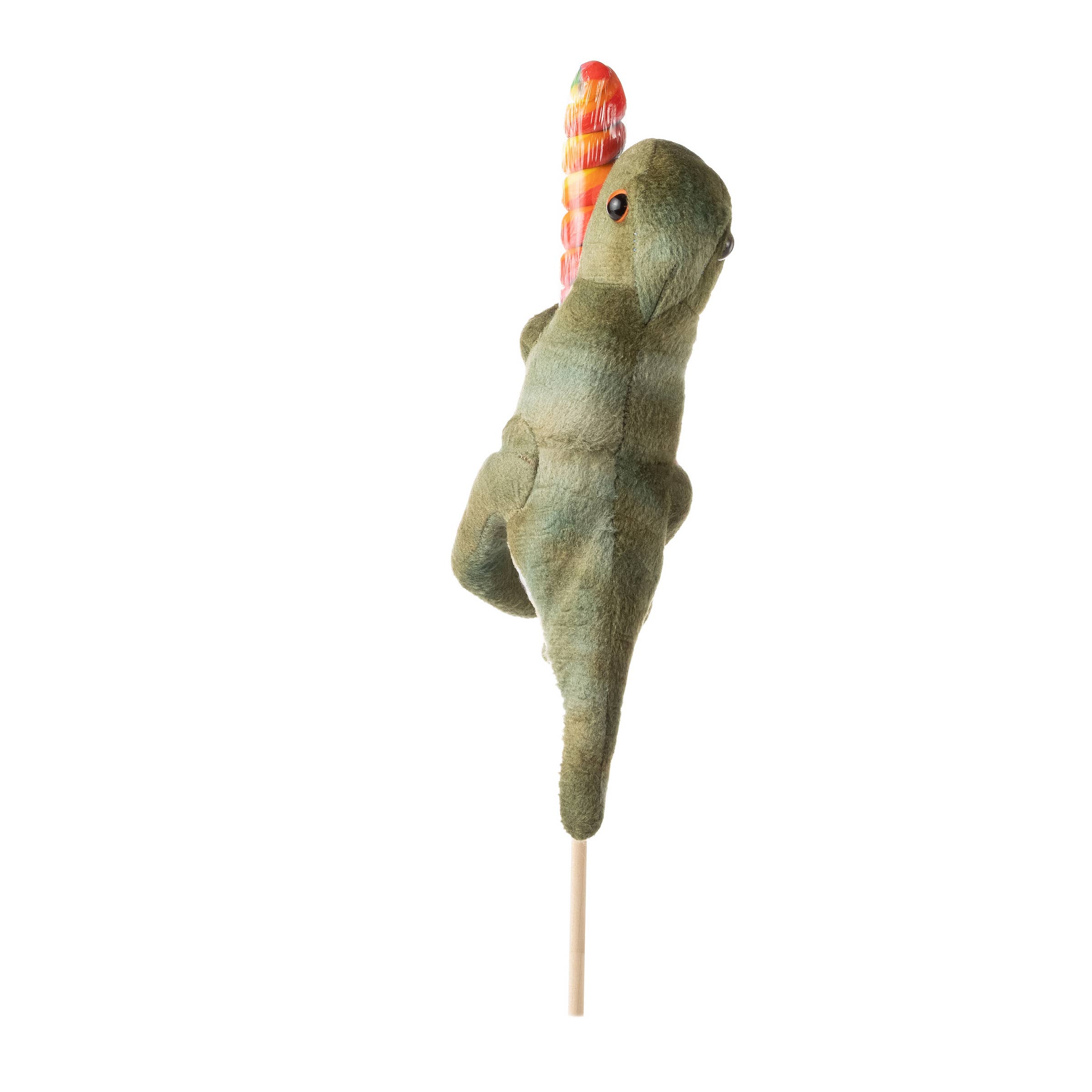 The Petting Zoo - Wholesale Lollipop - 8" (20cm) Lollyplush T Rex Dino w/14" Rainbow Lollipop4