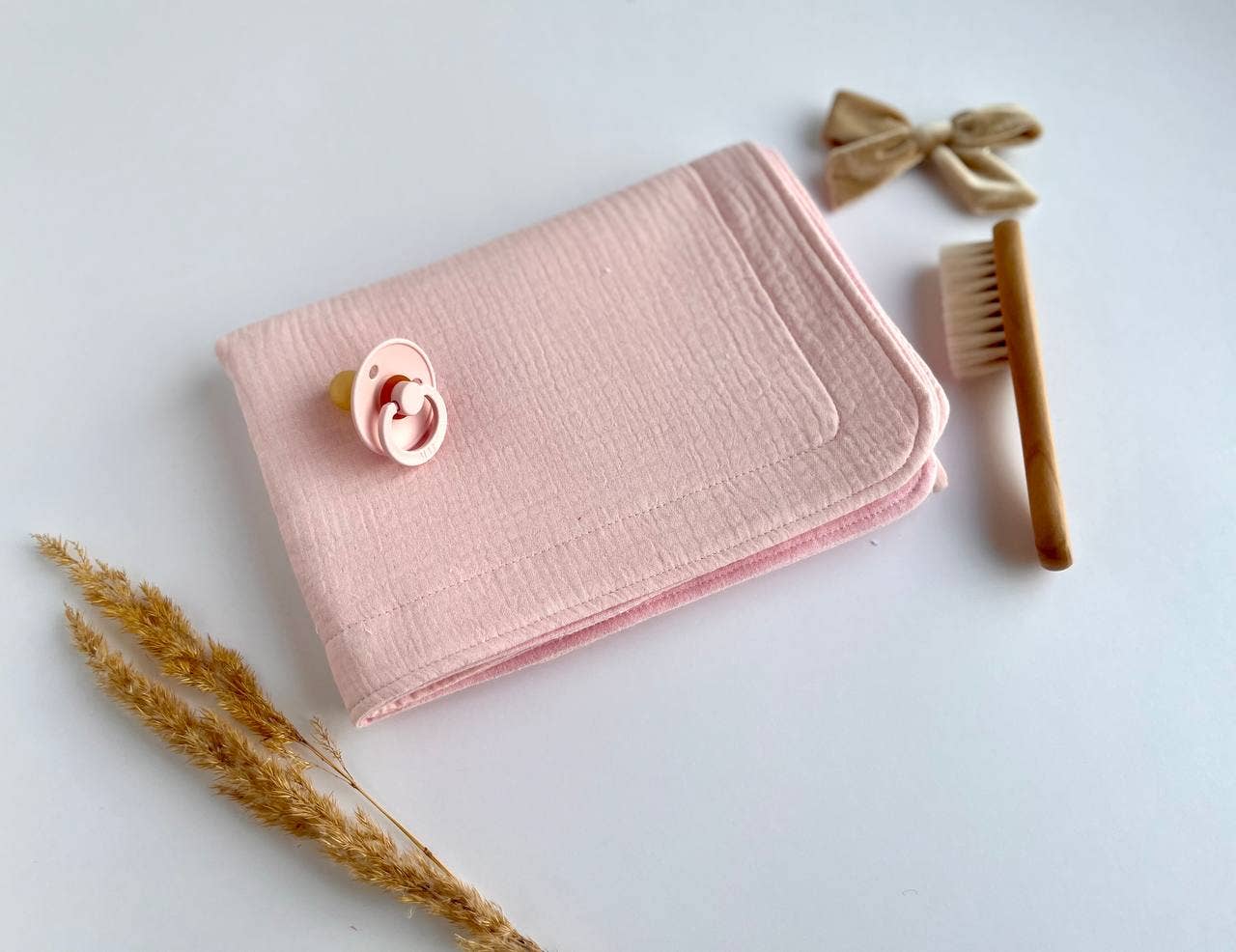 Pastel Baby - Wholesale Changing Mat/Pad - Baby - Baby Muslin Diaper Changing Pad 1 piece - Light pink1