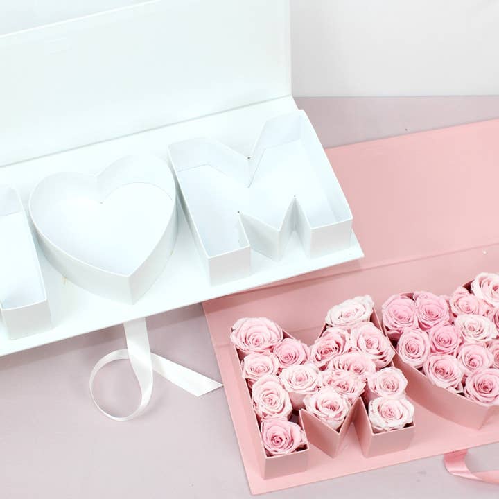 Elegant Design Supply - Wholesale Gift box - Fillable MOM Letters Flower Gift Box5