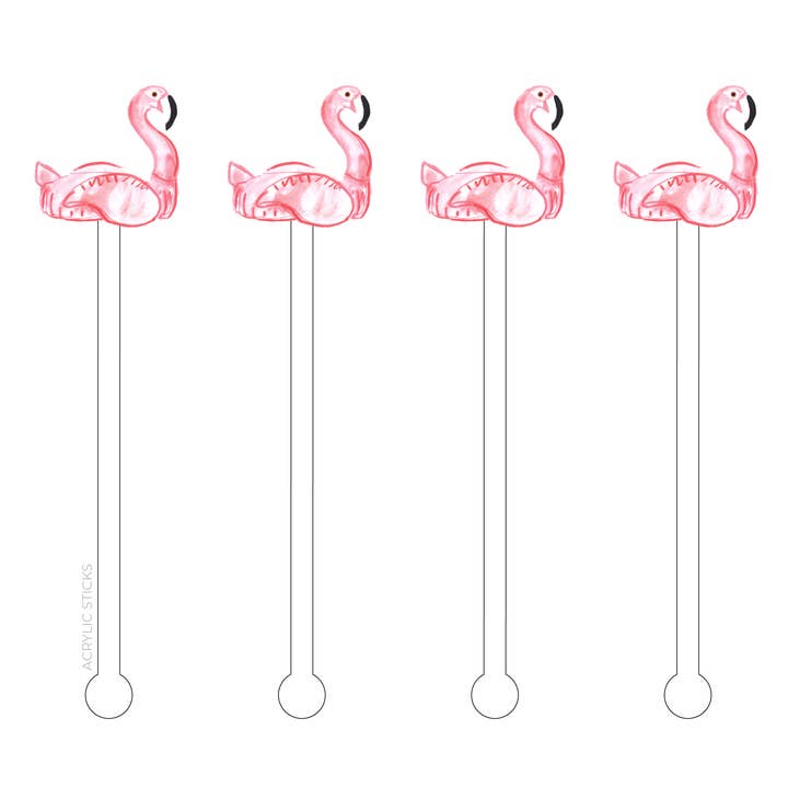 ACRYLIC STICKS, LLC – wholesale Drinkomrörare – SOM X EVELYN HENSON FRU FRU FLAMINGO FLYTANDE RÖR PINNAR