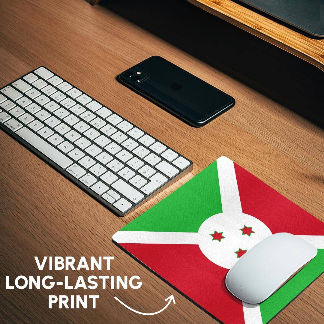 3dRose – wholesale Musmatta – 3dRose, Burundis flagga - Östafrika - Afrikanskt lands flaggor - Burundisk röd grön vit med 3 stjärnor, Musmatta5