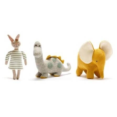 Best Years Ltd – wholesale Stuffed/plush toy – Kids & baby – Large Organic Cotton Dinosaur Plush Toy, Diplodocus Grey5