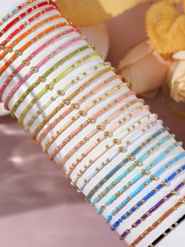 BOHO COLORFUL BALL BEADED BRACELET | 40B5178 and other Purchase Wholesale my fun colors. Free Returns & Net 60 Terms on Faire trending on Faire.