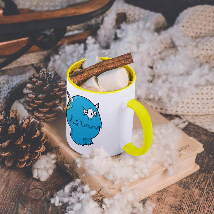 3dRose - Wholesale Coffee Mug - 3dRose, Silly Grumpy Blue Monster Cartoon, Mug5