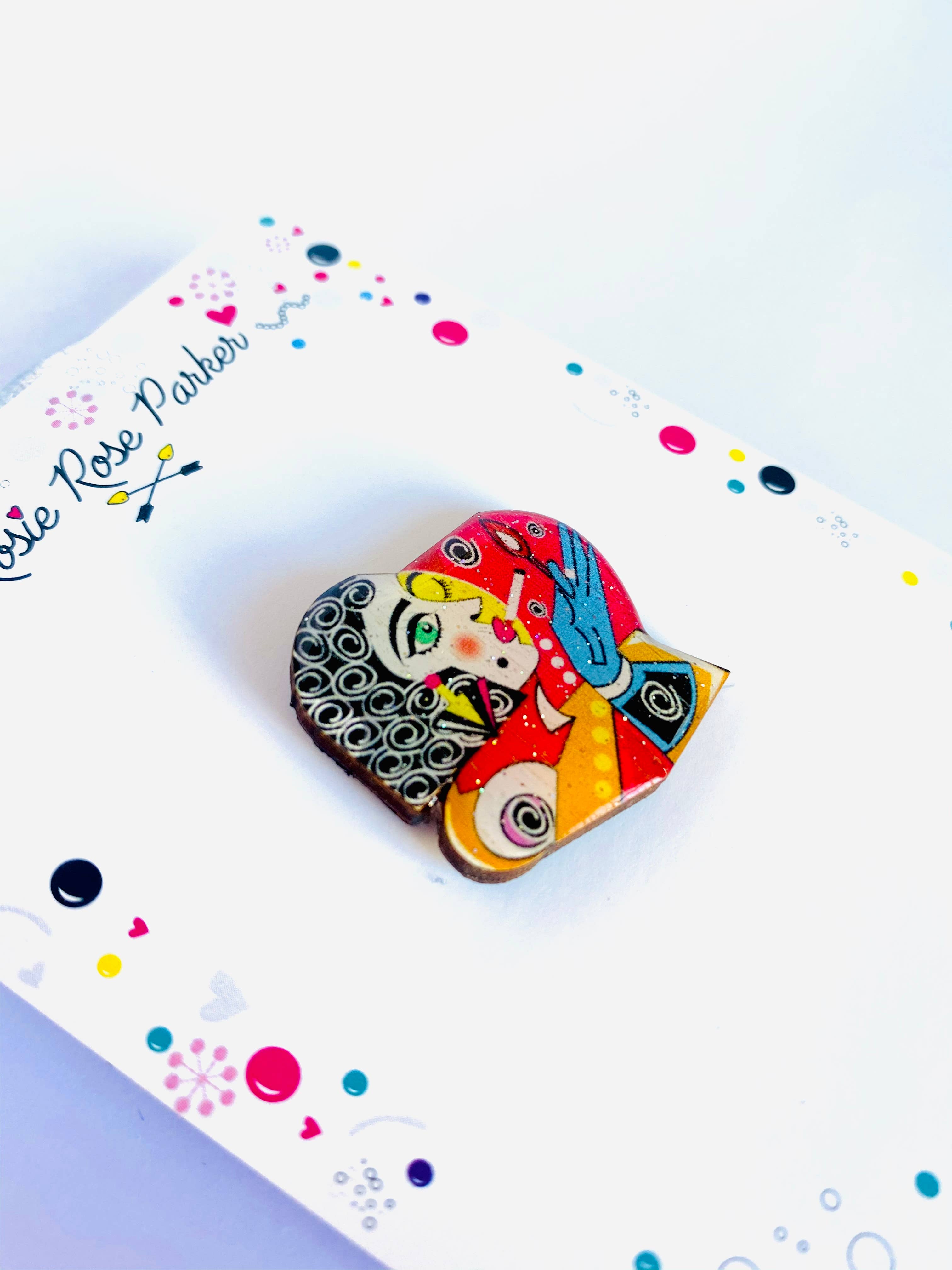 Rosie Rose Parker - Venta al por mayor Broches - Broches pequeños para chaquetas, broches, joyas hechas a mano8