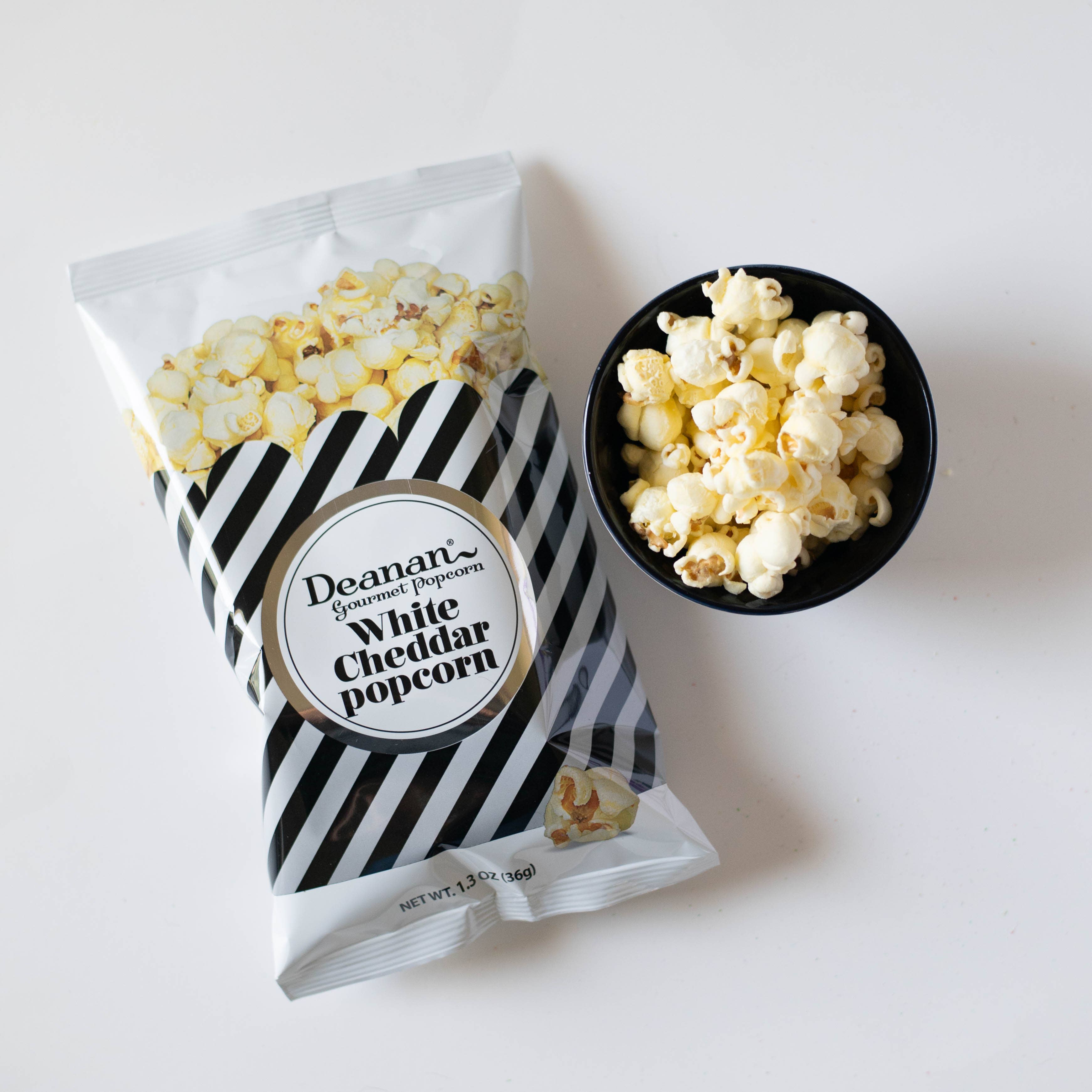 Deanan Gourmet Popcorn - Wholesale Popcorn - White Cheddar - 50 Count - 3 Cup Bags3