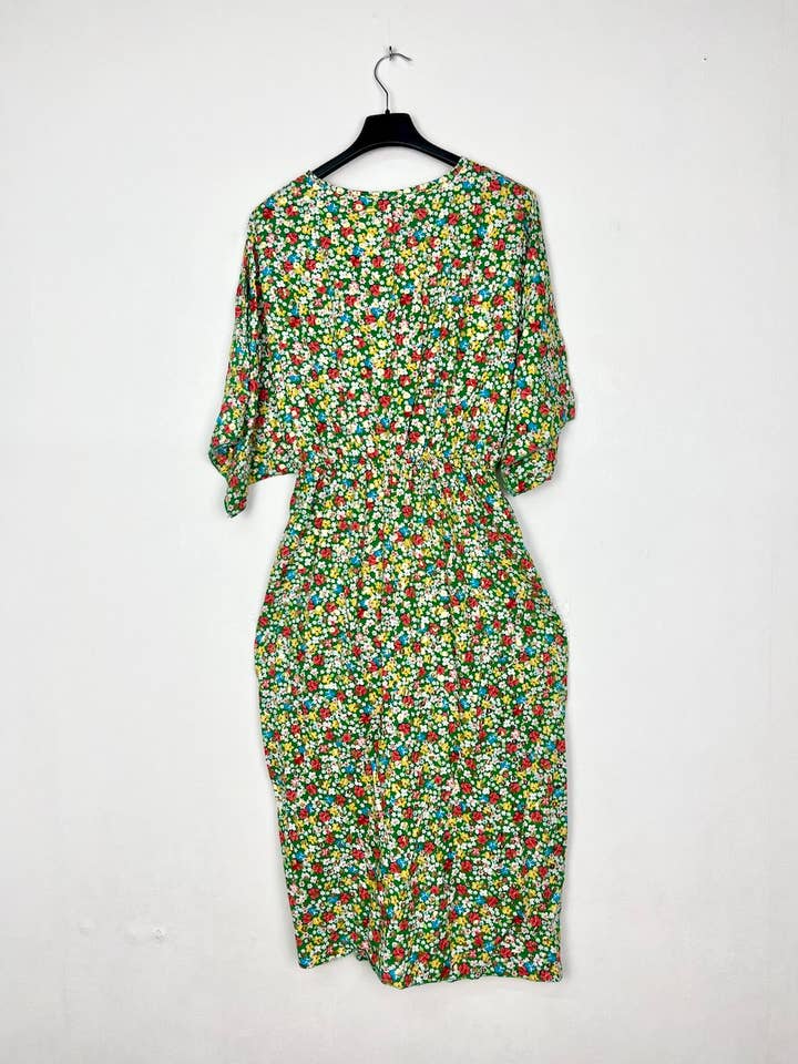 Lucky Nana - Wholesale Dress - Women's - V-neck floral printed dress 17770