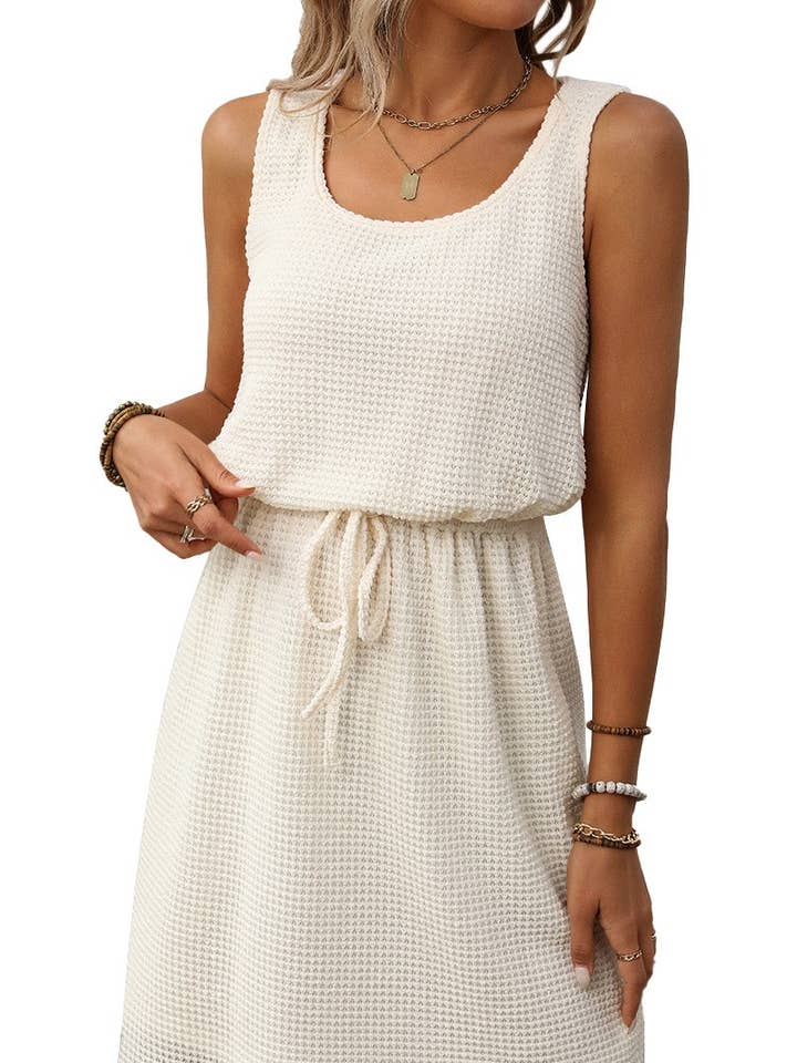 NINEXIS - Wholesale Dress - Women's - CWDSD7454_SUMMER SQUARE NECK SLEEVELESS VEST DRESS
