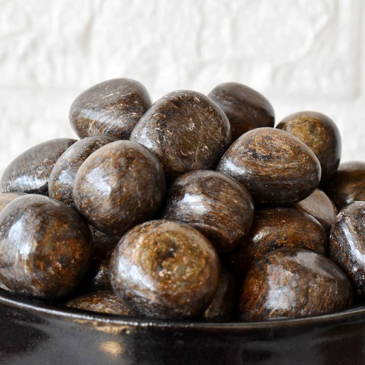 Soothing Crystals - Venta al por mayor Piedras/cristales espirituales - Piedras Pulidas de Broncita Piedras Curativas 100G a 1KG3