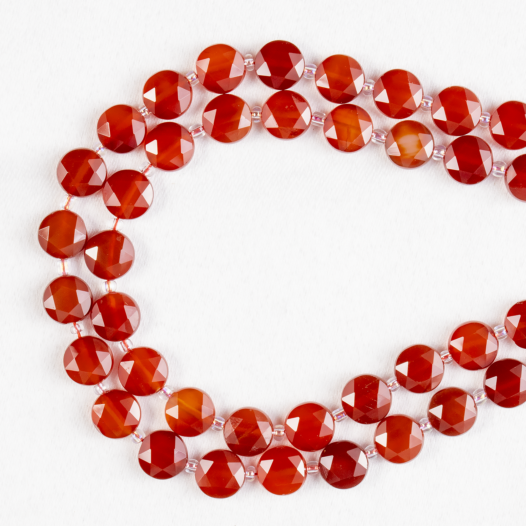 Soothing Crystals Beads - Wholesale Beads - Heishi Disc Beads | Red Onyx | Flat Crystal Beads5