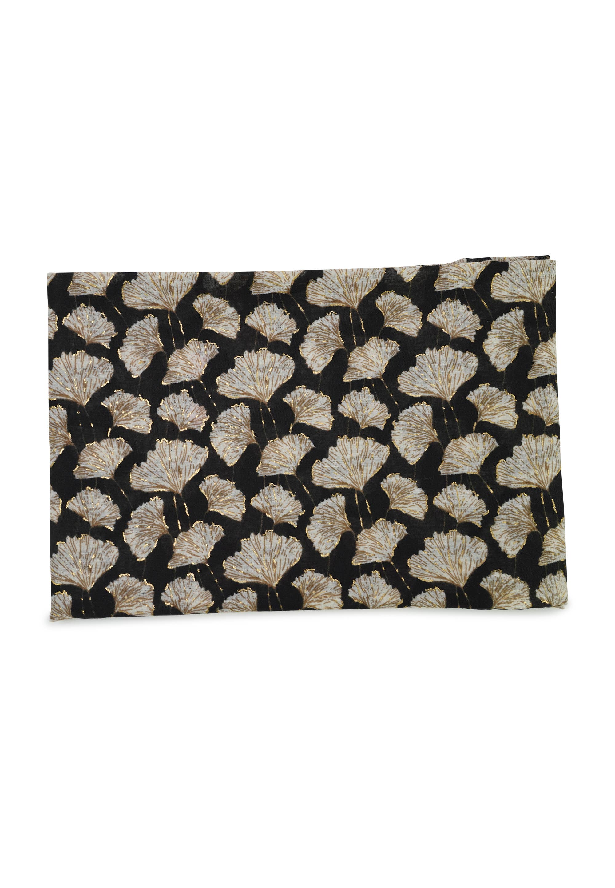 HJS – wholesale Scarf – Women's – Printed scarf 'CLOVER' - made of viscose with golden print9