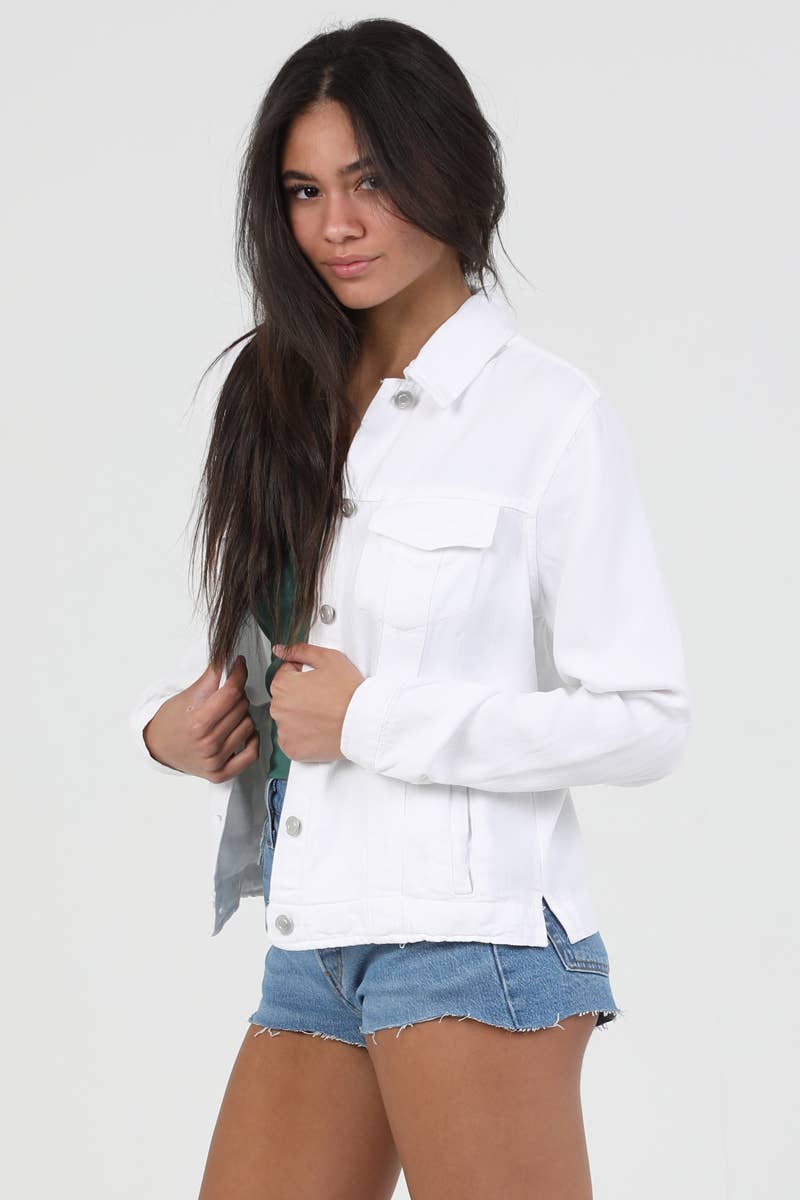 ANGIE - Wholesale Denim Jacket - Women's - SJ919-ASIS WASHED DENIM TENCEL BUTTON FRONT JACKET33