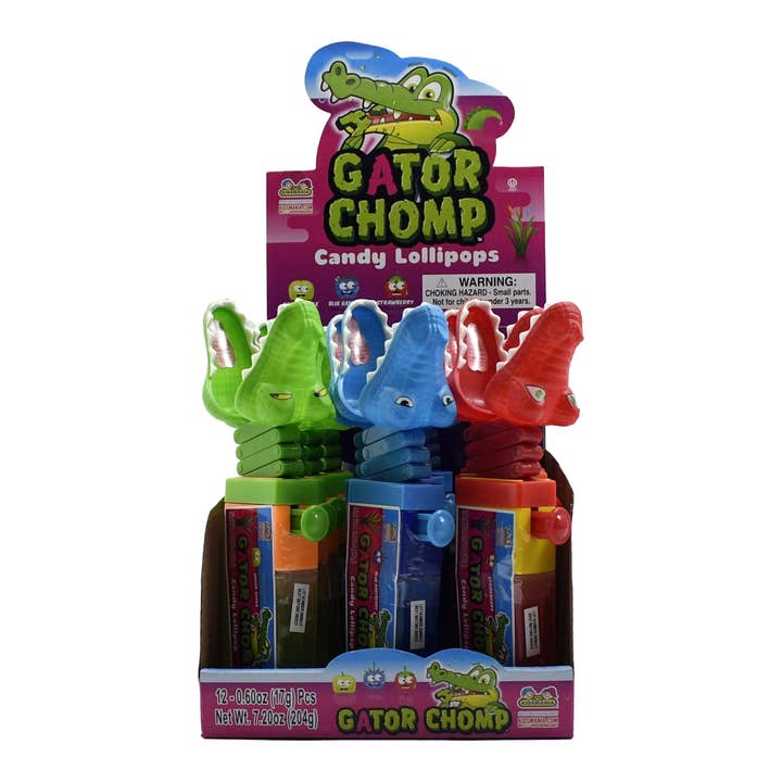 Grandpa Joe's Candy Shop - Wholesale Lollipop - Kidsmania Gator Chomp Lollipop, 12ct2