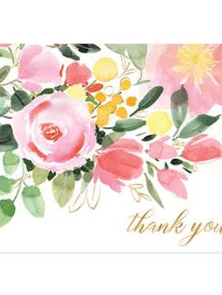 Large Watercolor Bloom Thank You Cards for wholesale by MelissaRae Wholesale