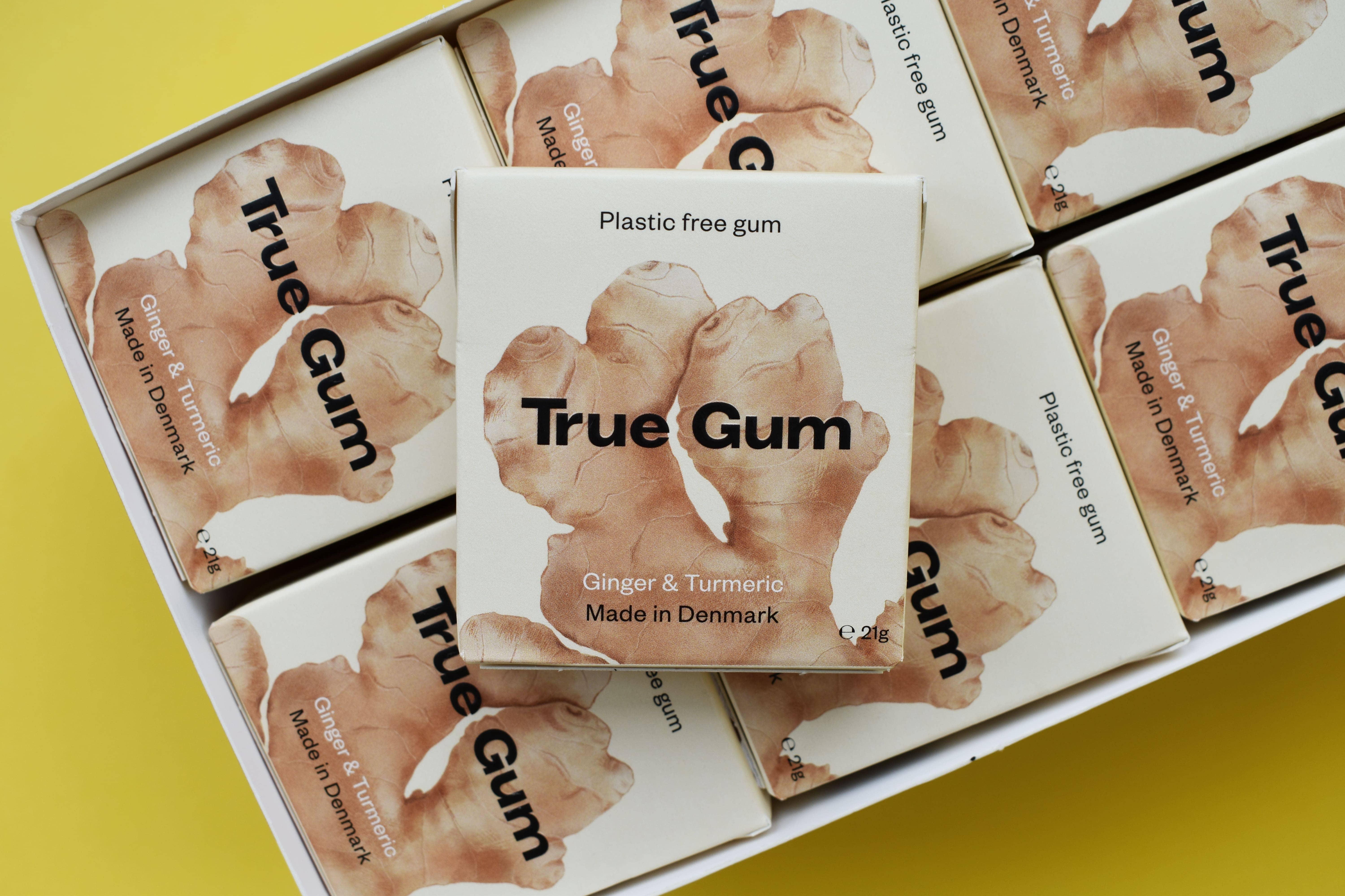 Gourmandise - Wholesale Chewing Gum - Plastic-free gum Ginger & Turmeric flavour TRUE GUM2