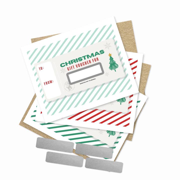 Paquete de 3 tarjetas de regalo de Navidad para rascar | Mensaje DIY para venta al por mayor de Jande Summer