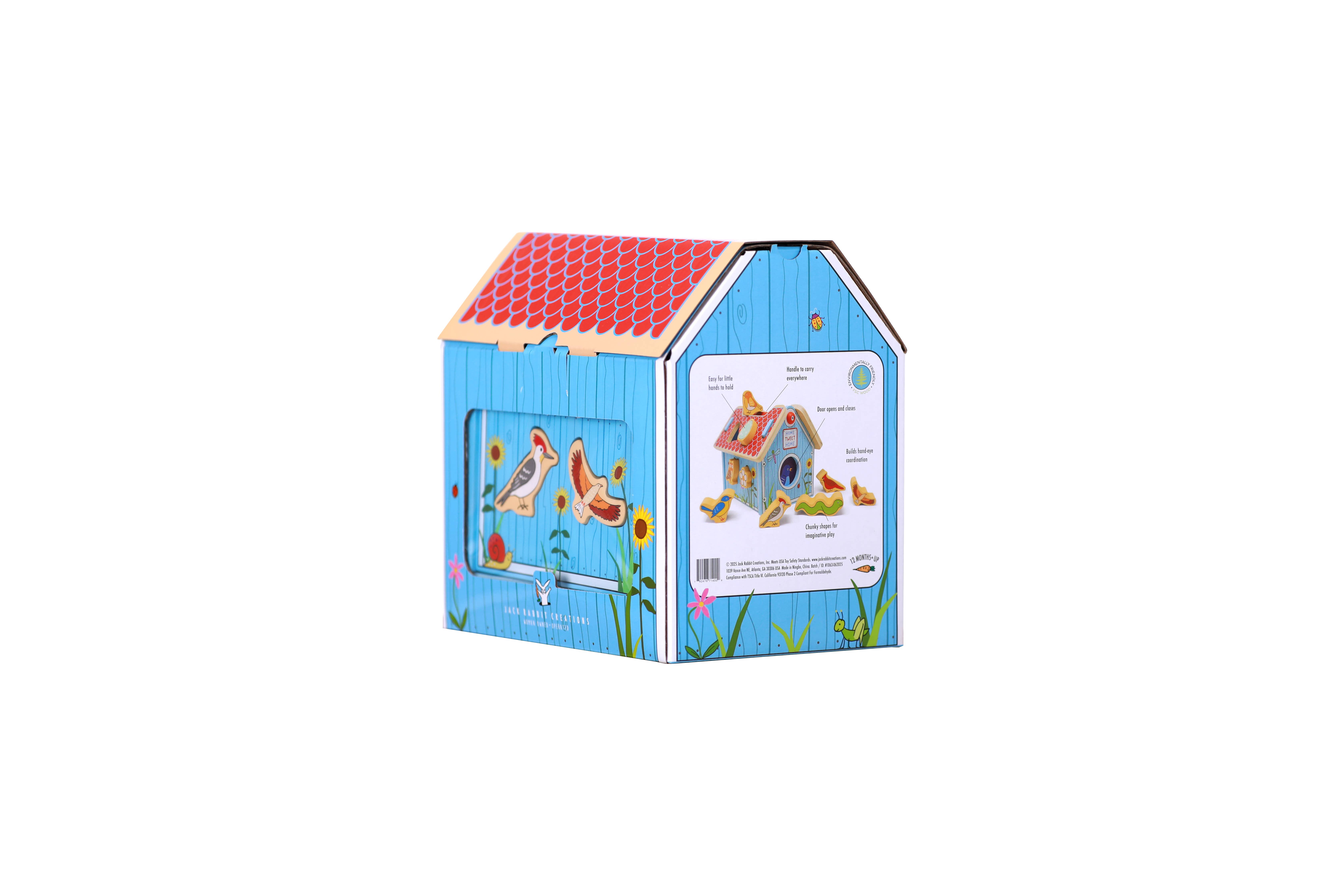 Jack Rabbit Creations - Wholesale Wood Toy - Kids - Bird House Sorter Box2