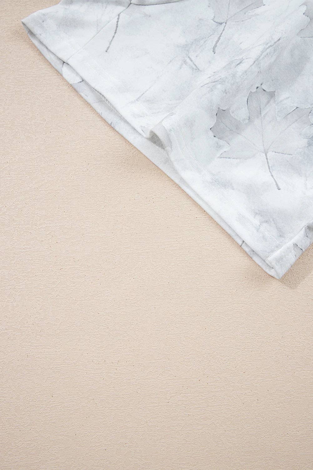 Beige Camo Print Lounge Pullover and Elastic Waist Short Set for wholesale on Faire17