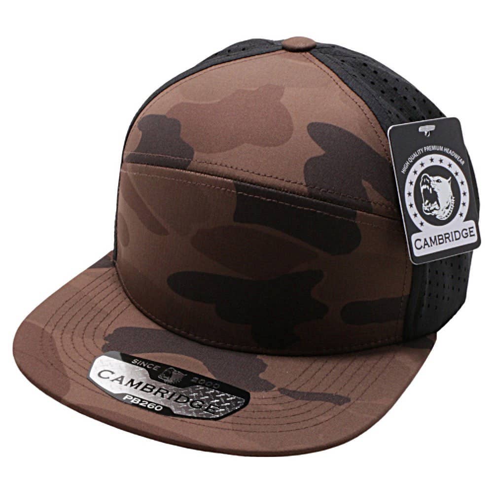 DOBBI – wholesale Truckerkeps – Unisex – Cambridge glansiga camo camper perforerad snapback-keps1