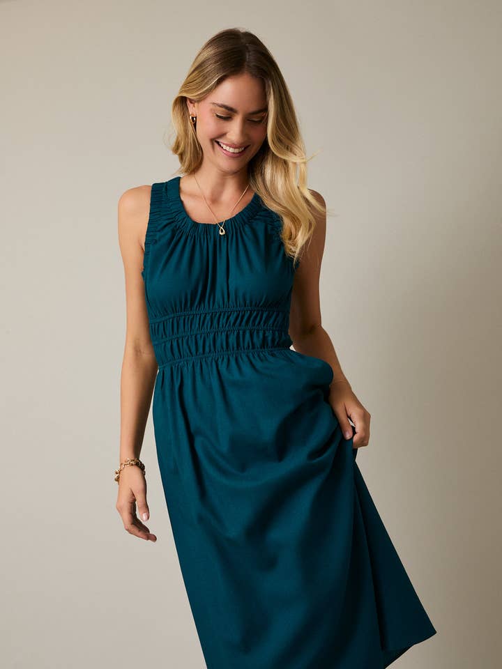 ROUND NECK SLEEVELESS MAXI DRESS for wholesale by GILLI