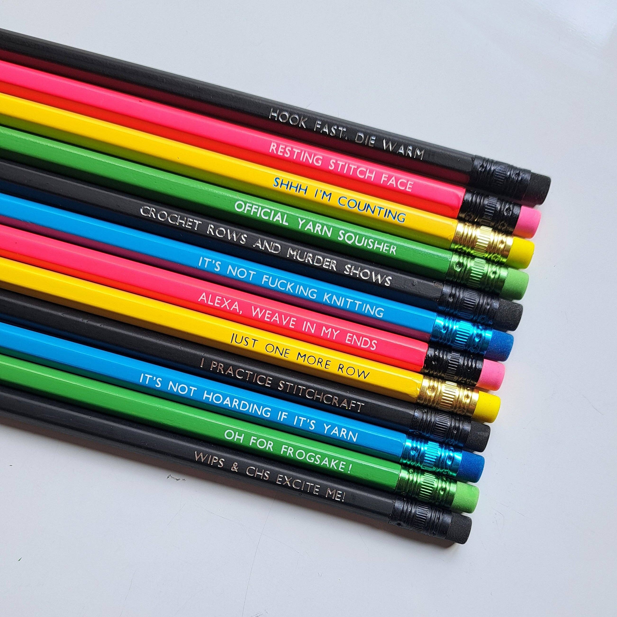 The Pigeon's Nest – wholesale Pencil – Crochet Slogan Pencils | Funny Cheeky Crochet Craft2