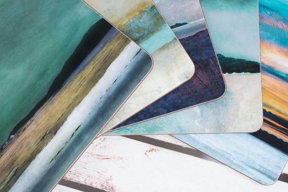 Cath Waters Scottish Landscapes - Vente Sets de table - Set de table à dos en liège Uist Machair1