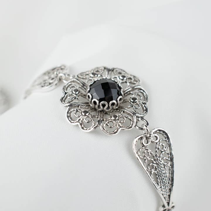 Filigranist Jewelry - Wholesale Link & Chain Bracelet - Sterling Silver Clover Flower Woman Link Bracelet10