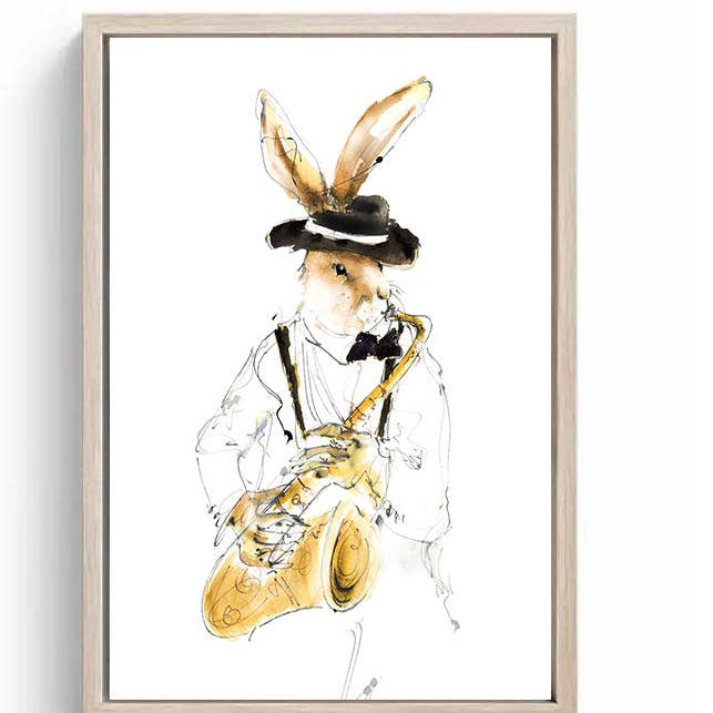 Limited Edition Canvas Print of Sonny the Saxophonist for wholesale by Wendy Laverick