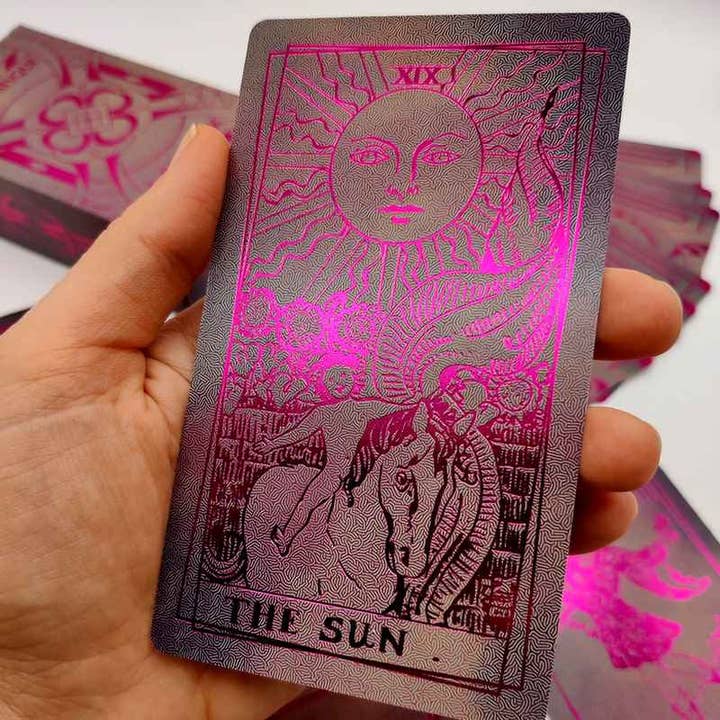 Magnifique Tarot Deck – Pink Foil Luxe Tarot Card Set and other Purchase Wholesale orakelkaarten. Free Returns & Net 60 Terms on Faire trending on Faire.