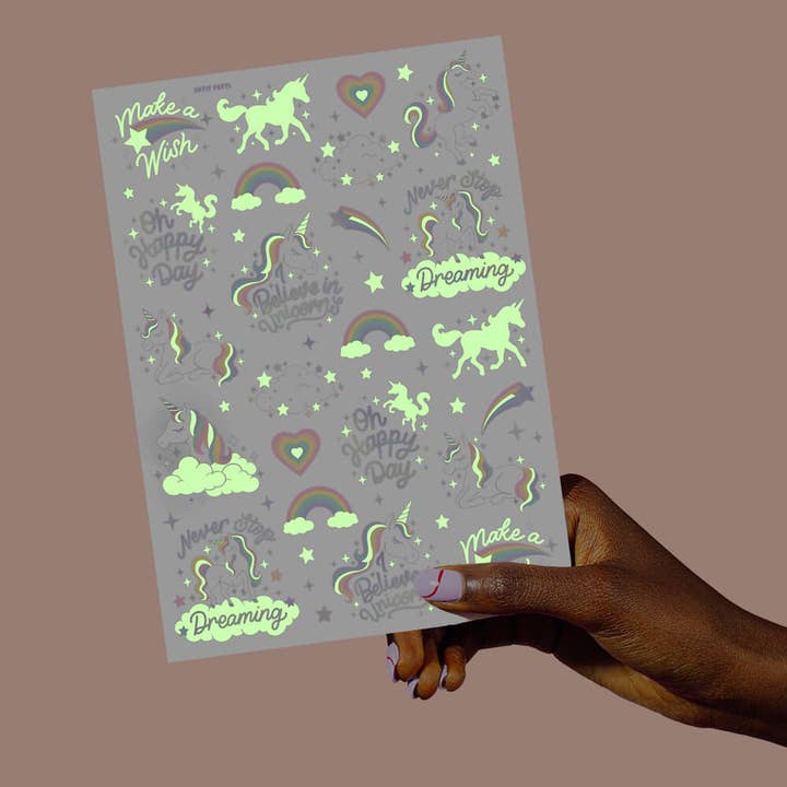 xo, Fetti - Wholesale Temporary Tattoo - Unicorn Glo | 46 foil temporary tattoo | kids activity+party3
