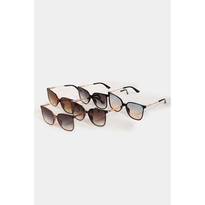 ASSORTED Square Acetate Frame Sunglasses for wholesale on Faire