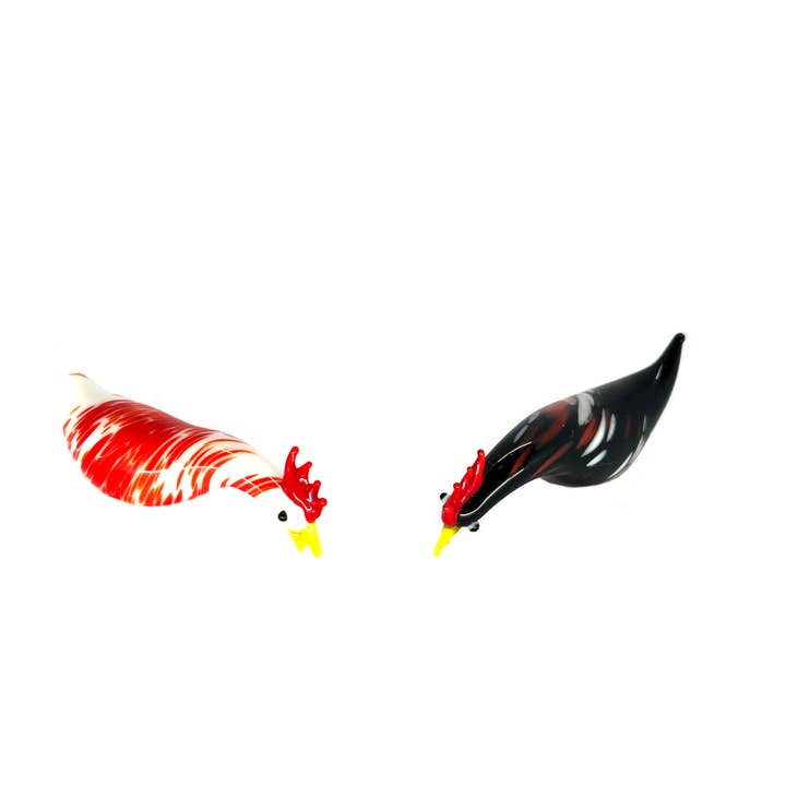 FW-Glas - Wholesale Decorative Figurine - chicken pecking, 2 colors asst.0
