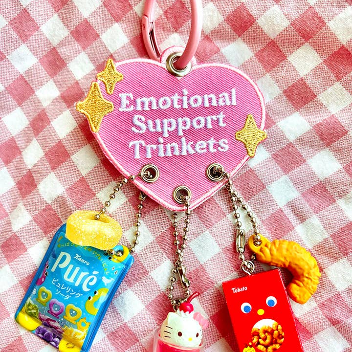 Maobabie - Wholesale Keychain - Unisex - Emotional Support Trinkets Heart Embroidered Keychain