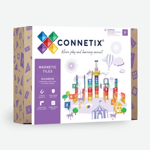 CONNETIX Magnetic Tiles Super Ball Run Pack, 134 Pieces for wholesale by CONNETIX