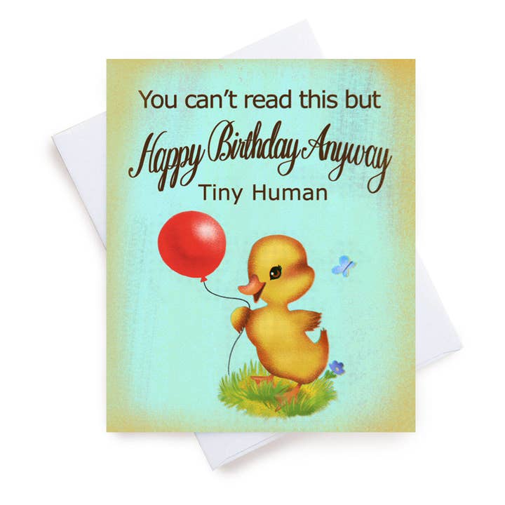 Não Conseguem Ler Isto Mas Feliz Aniversário na Mesma Pequeno Humano (Promoção) por atacado de M. Kind Papersmith