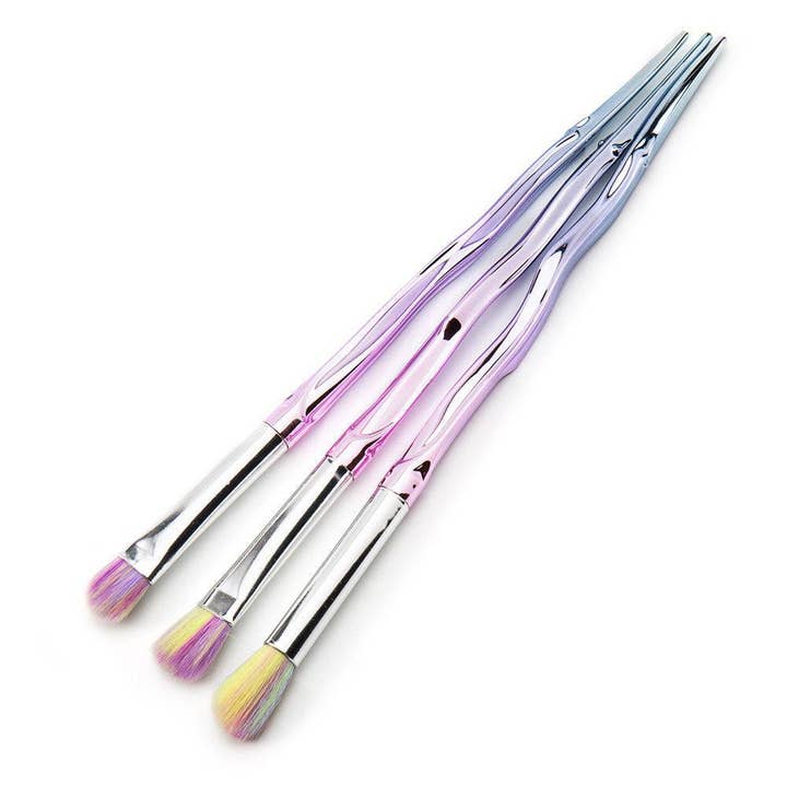 My Wholesale Warehouse - Wholesale Makeup Brush Set - 7PCS Twist Pink Diamond Makeup Brush Set1